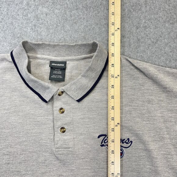 Tennessee Titans Polo Shirt Mens XL XLarge Grey SS Embroidered Logo Vintage Y2K - Picture 8 of 9